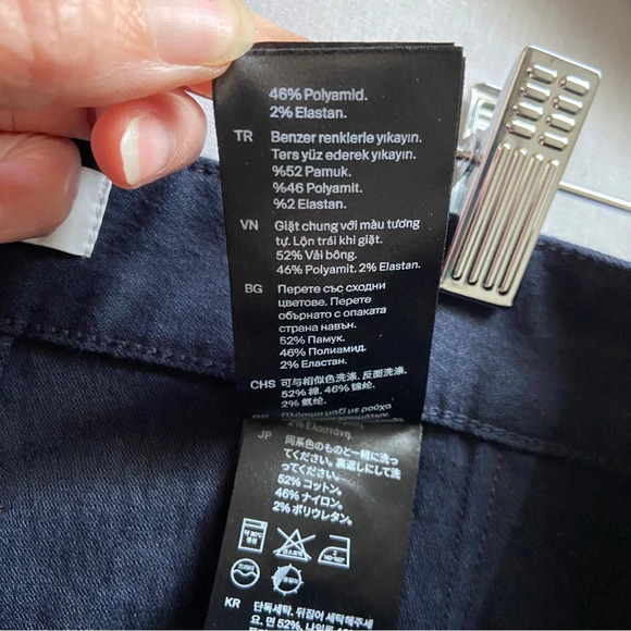 COS high waisted ankle length black cotton trousers Sz 42 - Picture 6 of 11